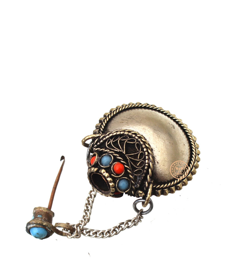 Tibetan Snuff Bottle Turquoise 5 X 7 cm Creativehand Nepal